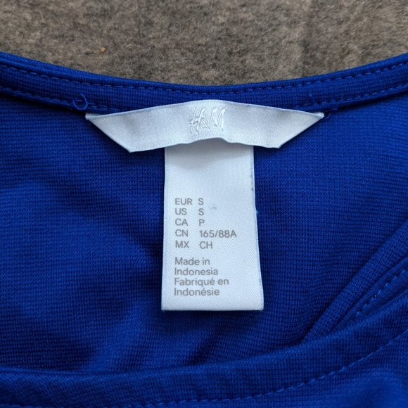 H&M Royal Blue Sleveless Tank Mini Dress - Picture 3 of 7